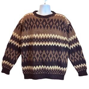 VINTAGE Y2K Embassy Row Special Edition Hand Knit Fair Isle Sweater Size XL